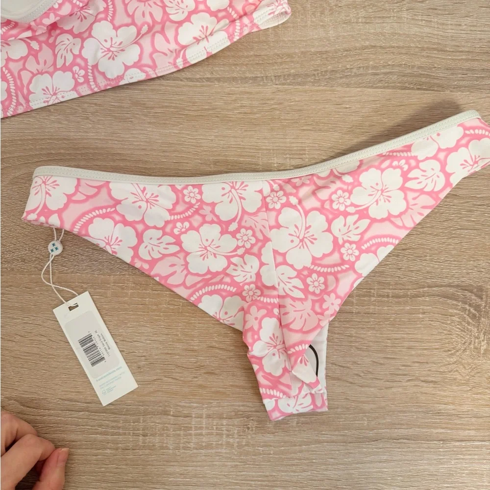 Frankie’s Bikinis Sand Sugar Bikini Set top + cheeky bottoms Sz XL NWT